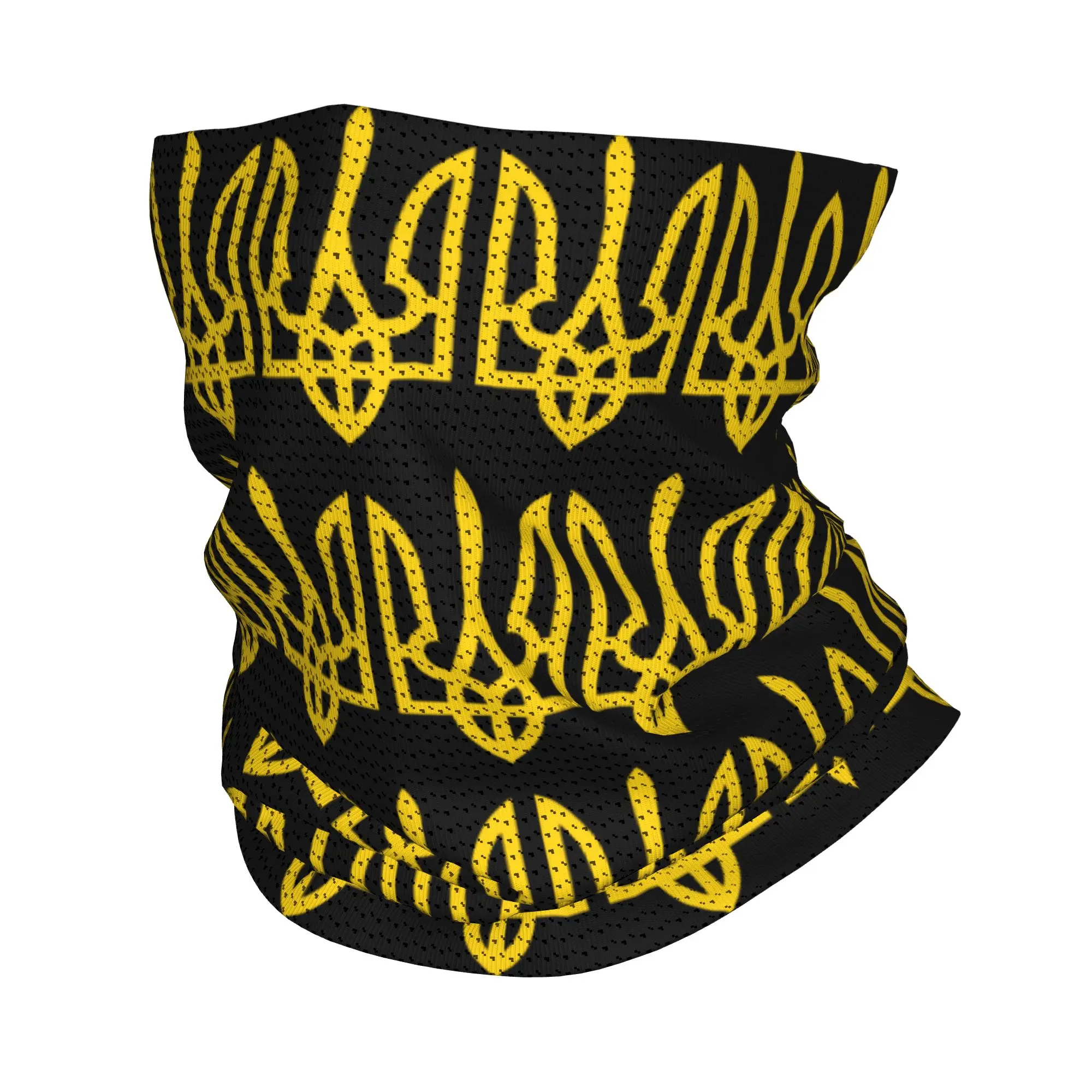 Custom Ukrainian Neck Gaiter Men Women Windproof Winter Coat Of Arms Ukraine Flag Bandana Scarf for Ski