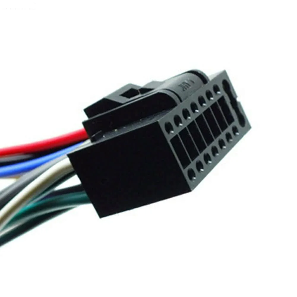 16 Pin Car Radio Adapter Plug Cable Fit for various car radio models requiring a 16-pin ISO connector replacement