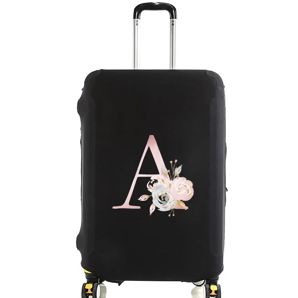 Thick Elastic Luggage Protective Cover Dust Cover Anti-Scratch Suitcase Covers Zipper Suit for 18-32 Inch Bag Pink Flower Series