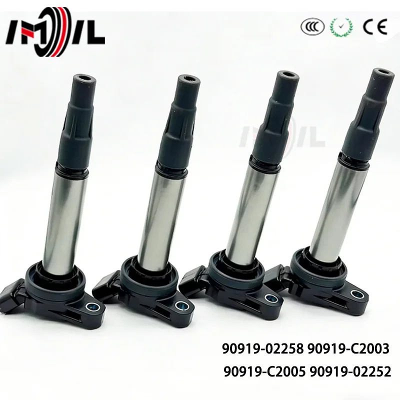 

4/Set 90919-02258 Ignition Coils Plug For Toyota Corolla Prius Lexus CT200h 1.8L 9091902258 90919 02258 UF596 90919-C2003 C2005