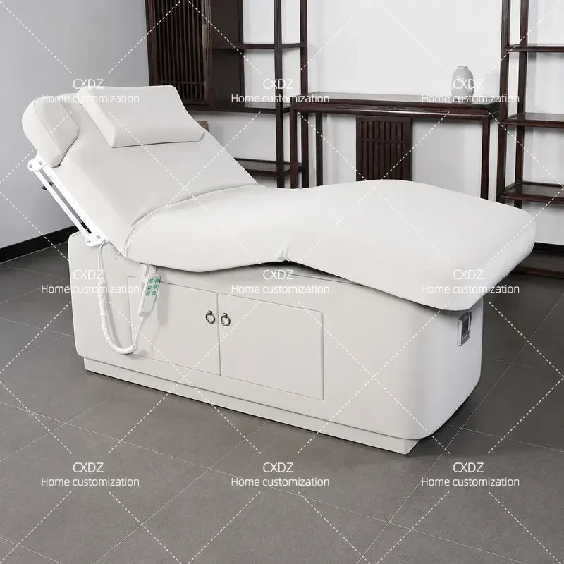 Electric Beauty Bed Solid Wood Latex Mattress for Body Therapy Tattoo Embroidery Household Use