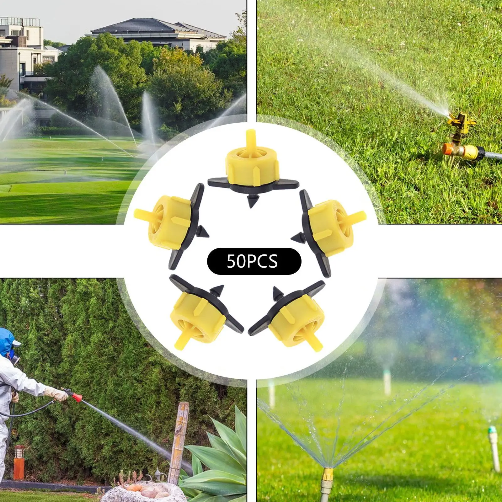 50x Garden Watering Dripper Drip Irrigation Emitters Pressure Compensating Irrigation Drippers for Agriculture Lawn Shrubs