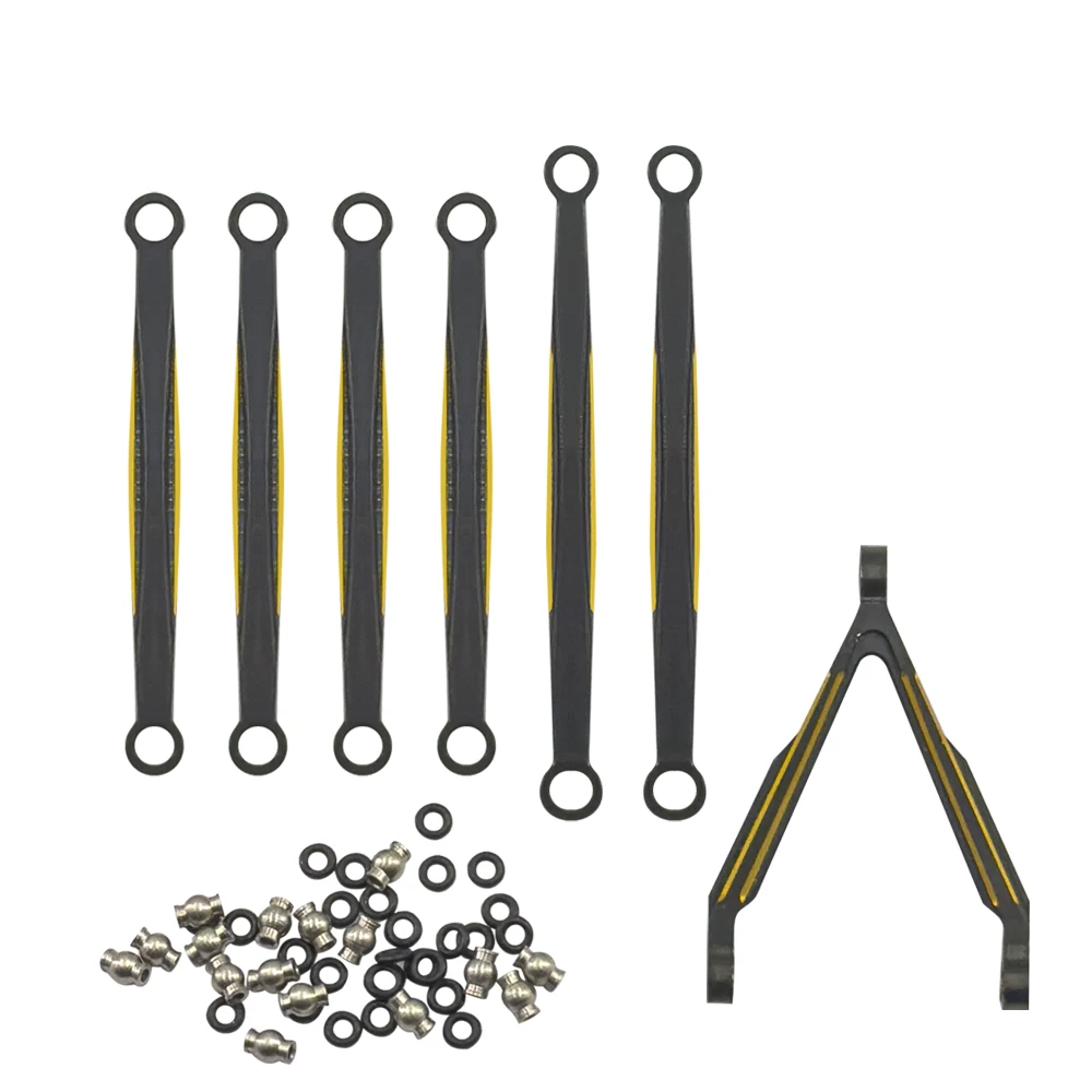

CNC Aluminum High Clearance Chassis 4 Links Set Metal For 1/24 Axial SCX24 AXI00001 C10 AXI00002 AXI00006 Ford Bronco Rc Car