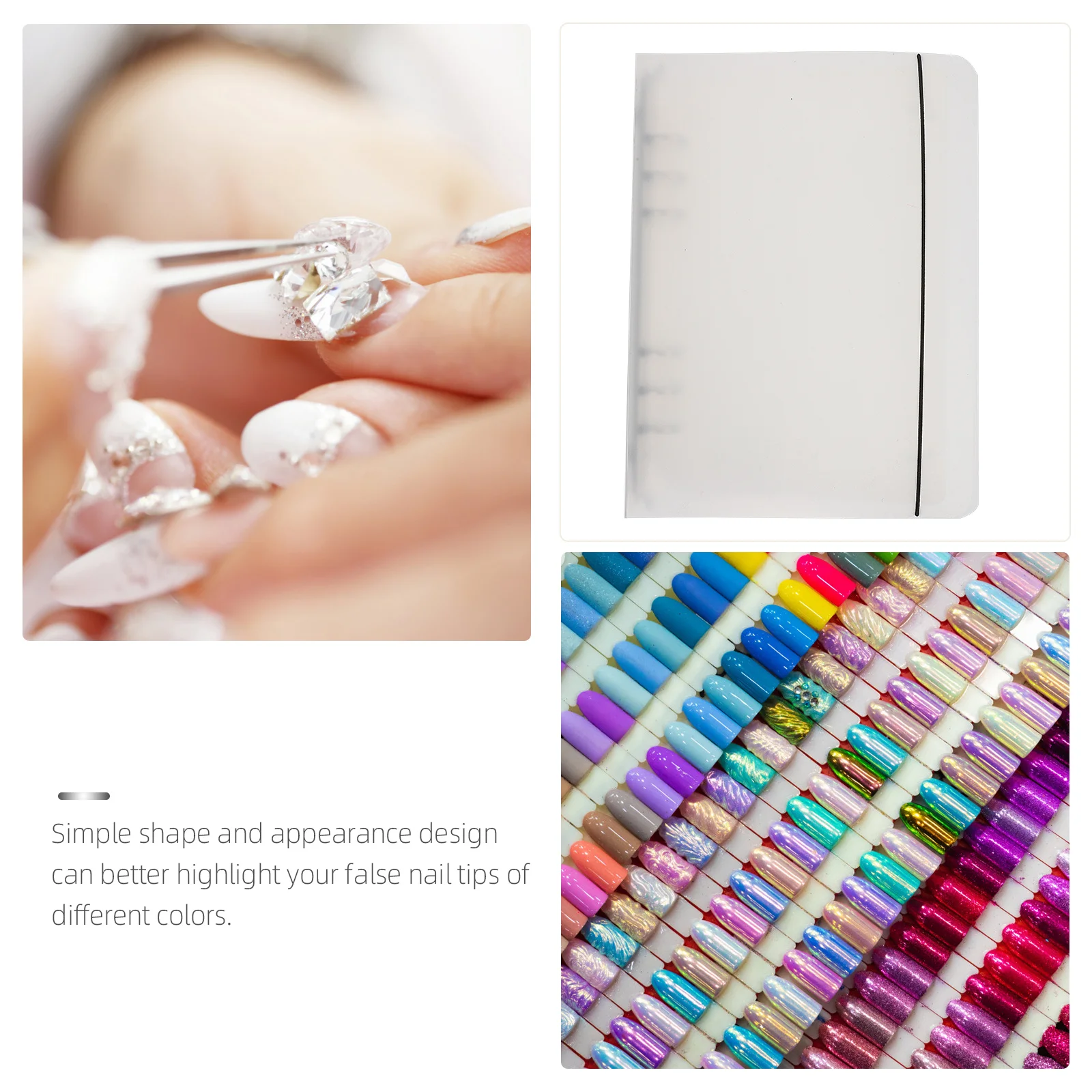 

1 комплект, готовая книга для демонстрации ногтей, прочная складная папка для хранения ногтей, книга для хранения маникюра для салона