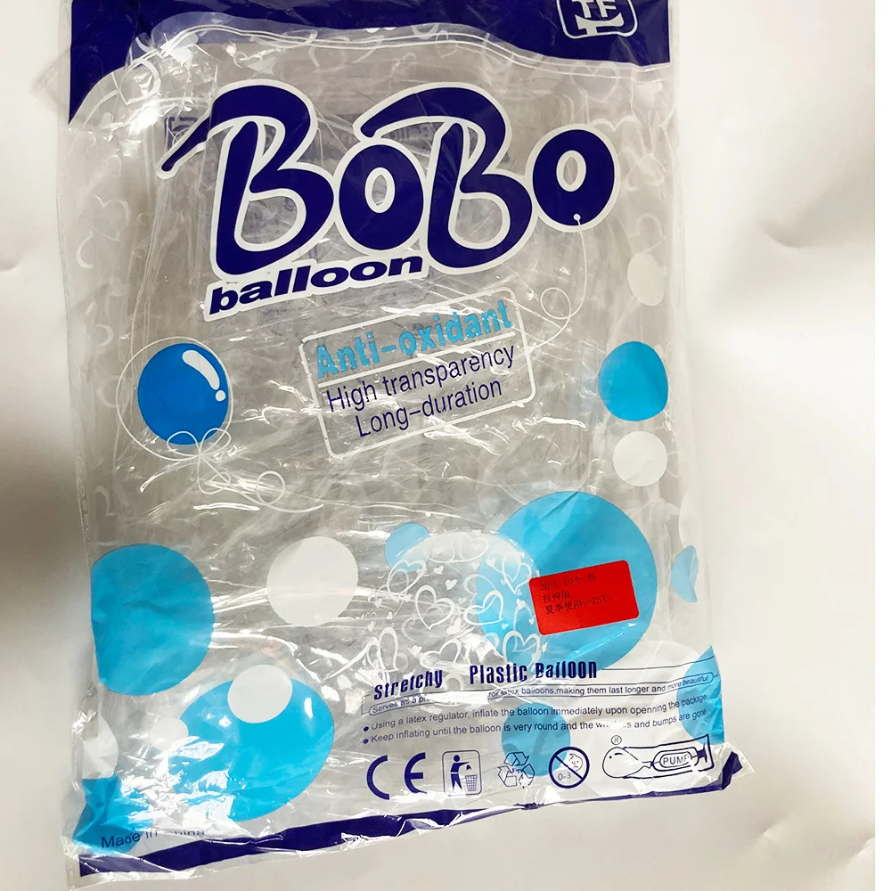 10/50Pcs Pre Stretched Bobo Balloon Transparent Clear Bubble Ball Big Stuffing Birthday Wedding LED Glowinig Supplie10-36in