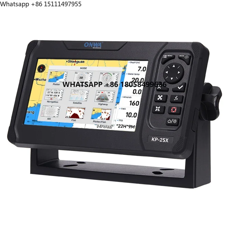 New KP-25X 5 Inch LCD Marine Saltwater Fishing Gps Chart Plotter with AIS Class B+ Transponder