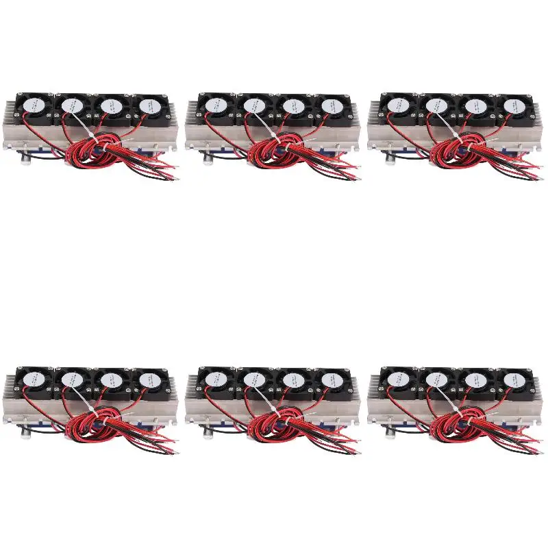 6Pack X(Thermoelectric Peltier Refrigeration Cooler 288W DC12V Semiconductor Air Conditioner Cooling System DIY Kit
