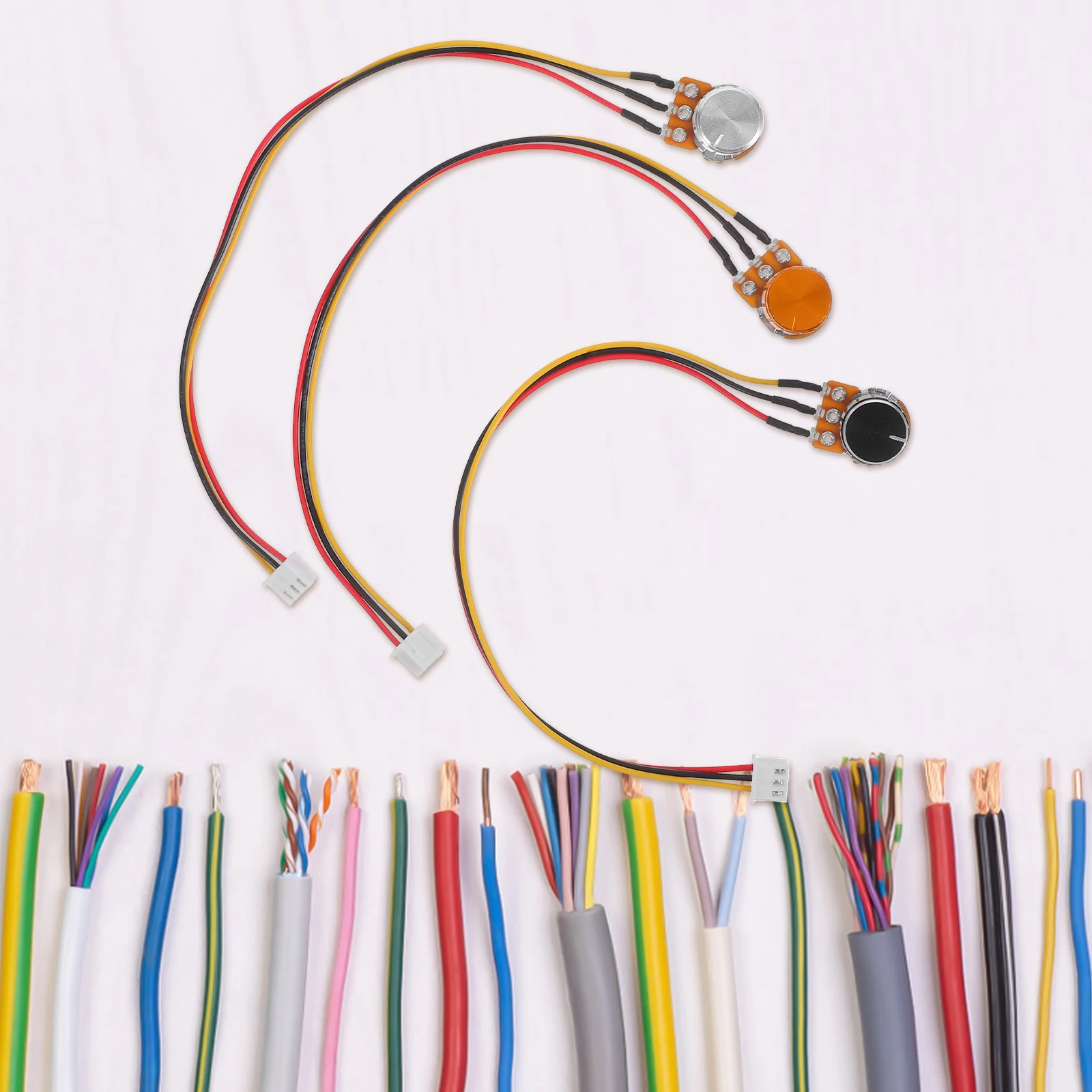 

3 set Knob Potentiometer WH148 20CM Control Precision Adjustment Durable Material Rotary Encoder Signal Wire Conductive Wire