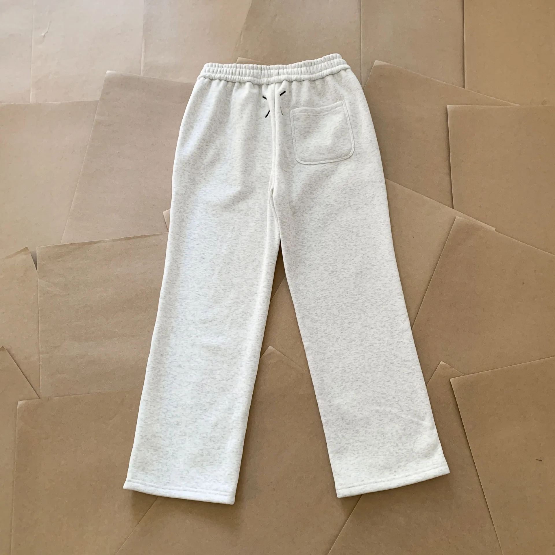 American Four-corner Embroidered Horse-drawn Scimitar Sweatpants Wide-leg Loose Solid Color Versatile Sweatpants
