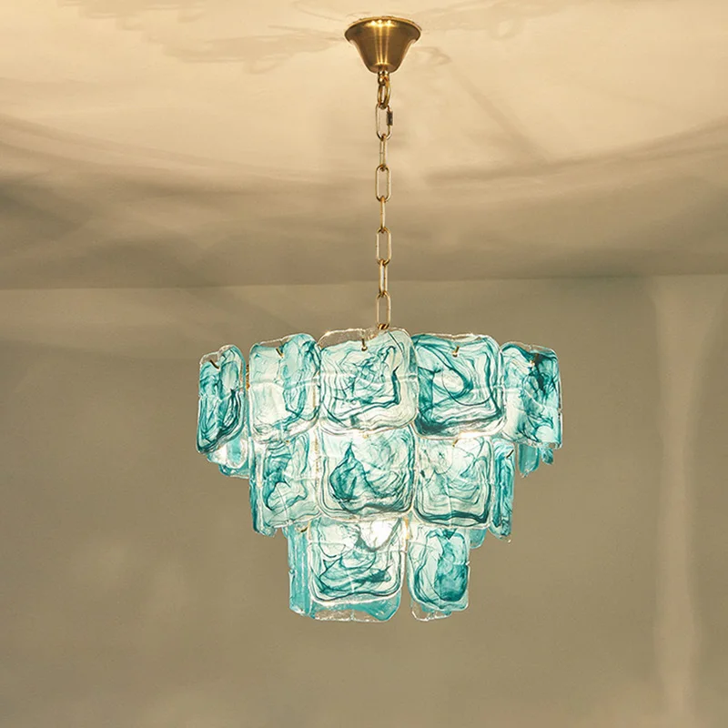 Luxury Murano Glass Chandelier Light Ceiling Hanging Lamps Modern Chandeliers for Living Room Dining