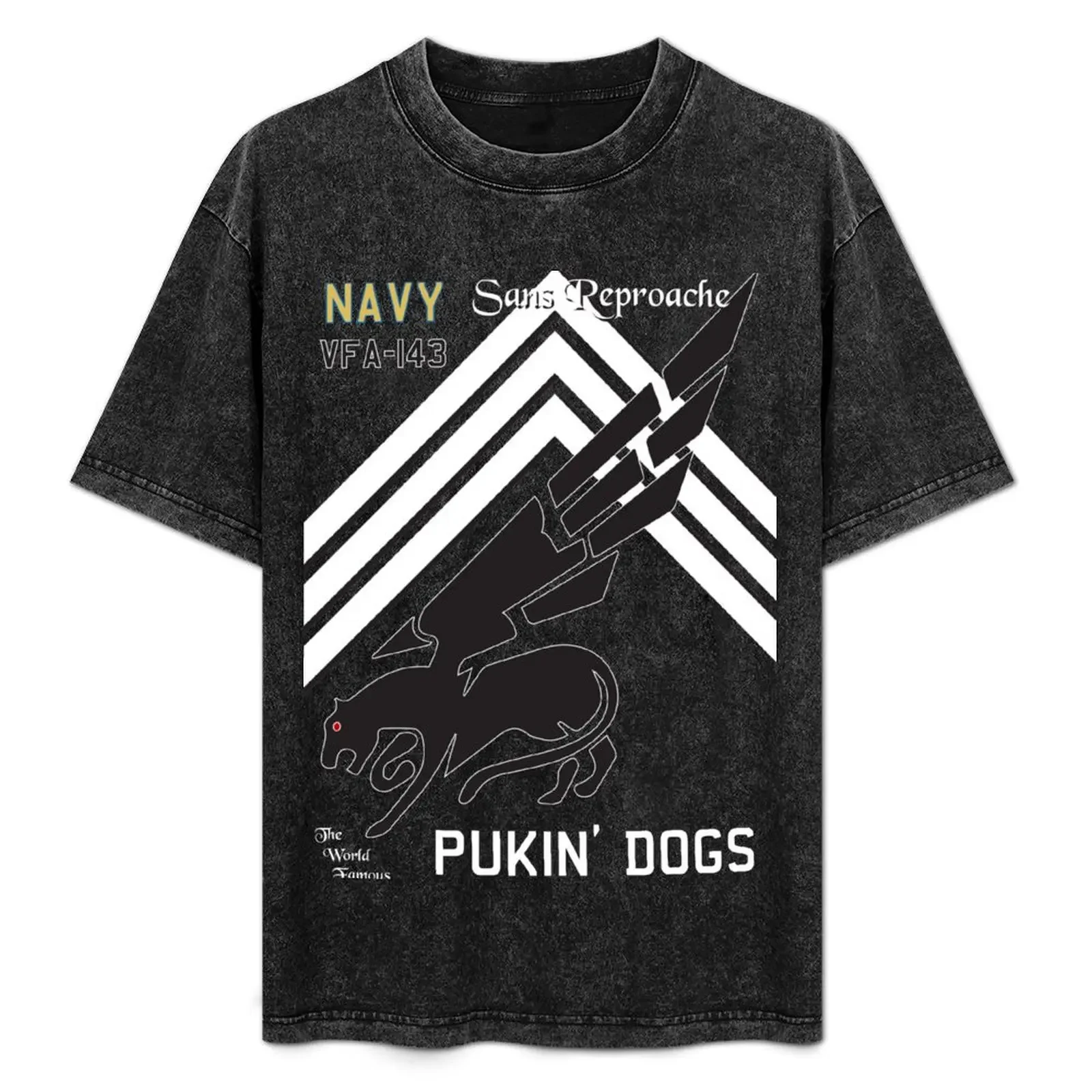 

VFA-143 The World Famous 'Pukin' Dogs' T-Shirt Gym Wear Breathable Short Sleeve Tee