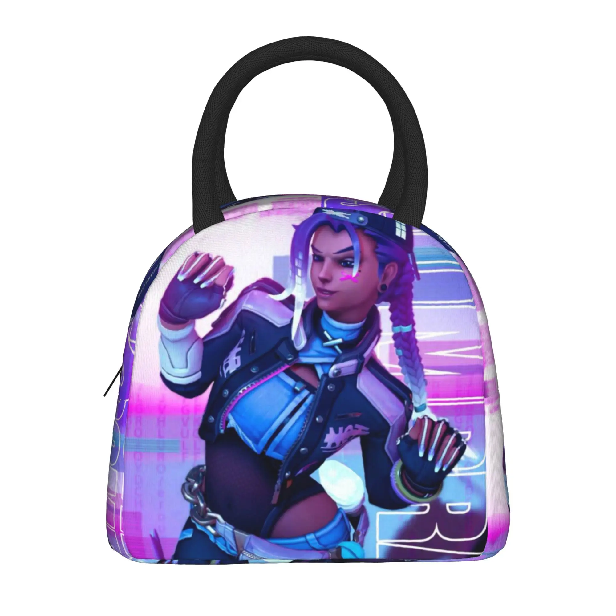 Sombra Overwatch Video Game Accessories Insulated Lunch Bag For Outdoor  Food Storage Bag Portable Thermal Cooler Bento Box