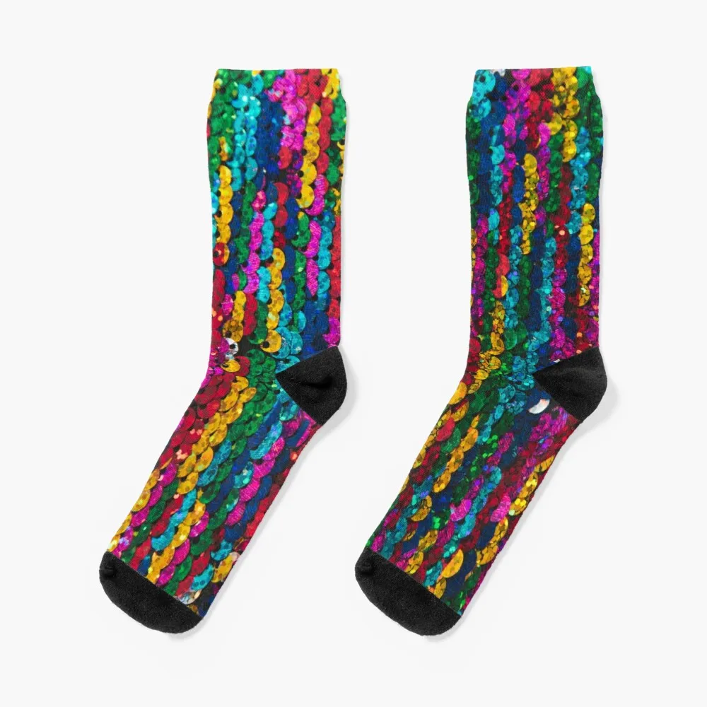 Multi Color Sequins Socks Golf Socks