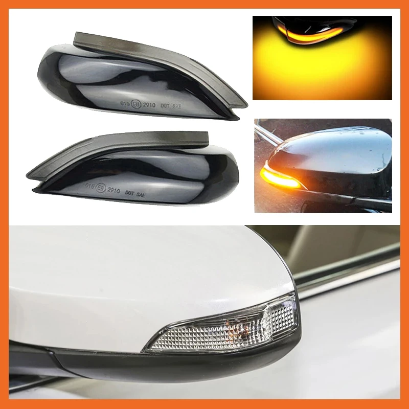 Lampu spion dinamis LED mobil, lampu sein indikator sinyal untuk Toyota Corolla Yaris XP130 Auris E180 Camry Prius