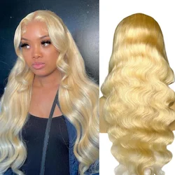 13x6 Hd Lace Frontal Human Hair Wigs For Women 30 Inch 613 Honey Blonde Colored Wigs Transparent Body Wave 13x4 Lace Front Wig