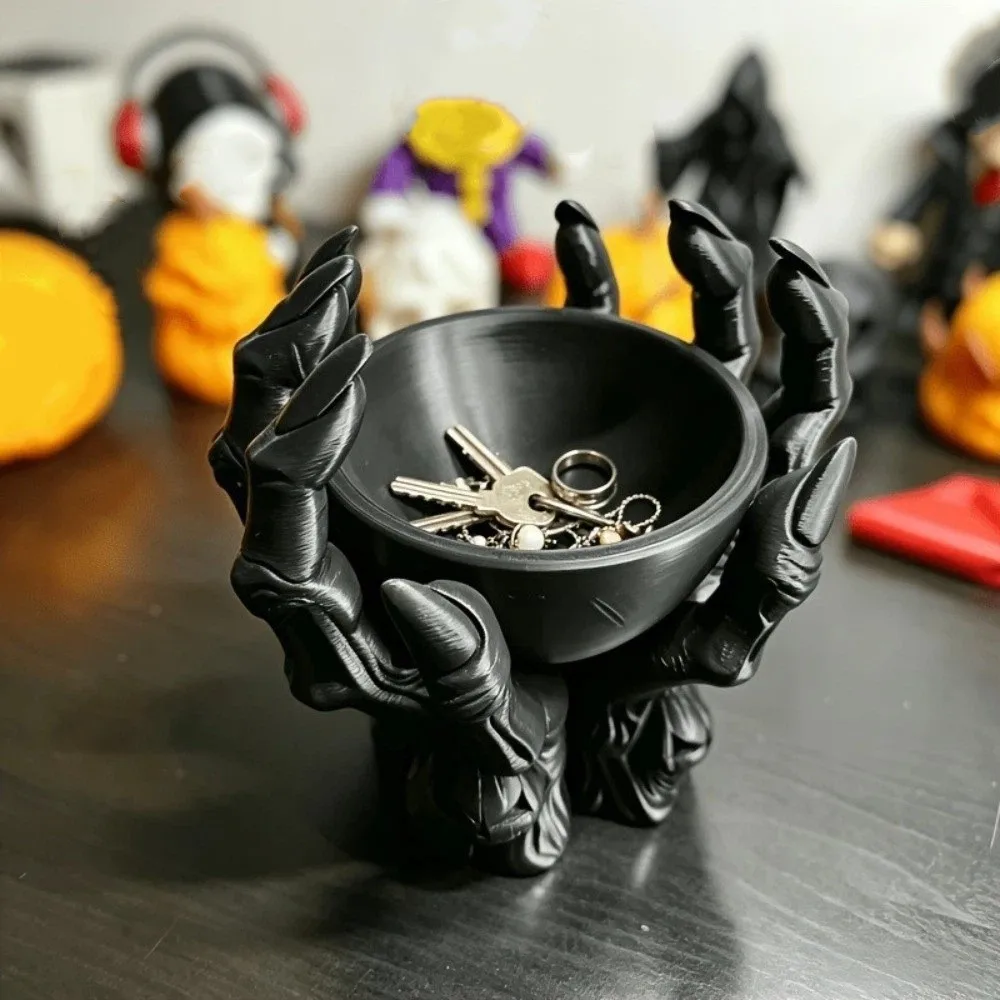 Creative Ornaments Skeleton Claw Statue Gothic Style Devil Claw Halloween Decorations 3D Printed Desktop Decoration Halloween