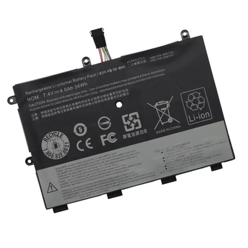 Batería del ordenador portátil de 7,4 V 34Wh para Lenovo ThinkPad Yoga 11E 45N1748 45N1749 45N1750 45N1751