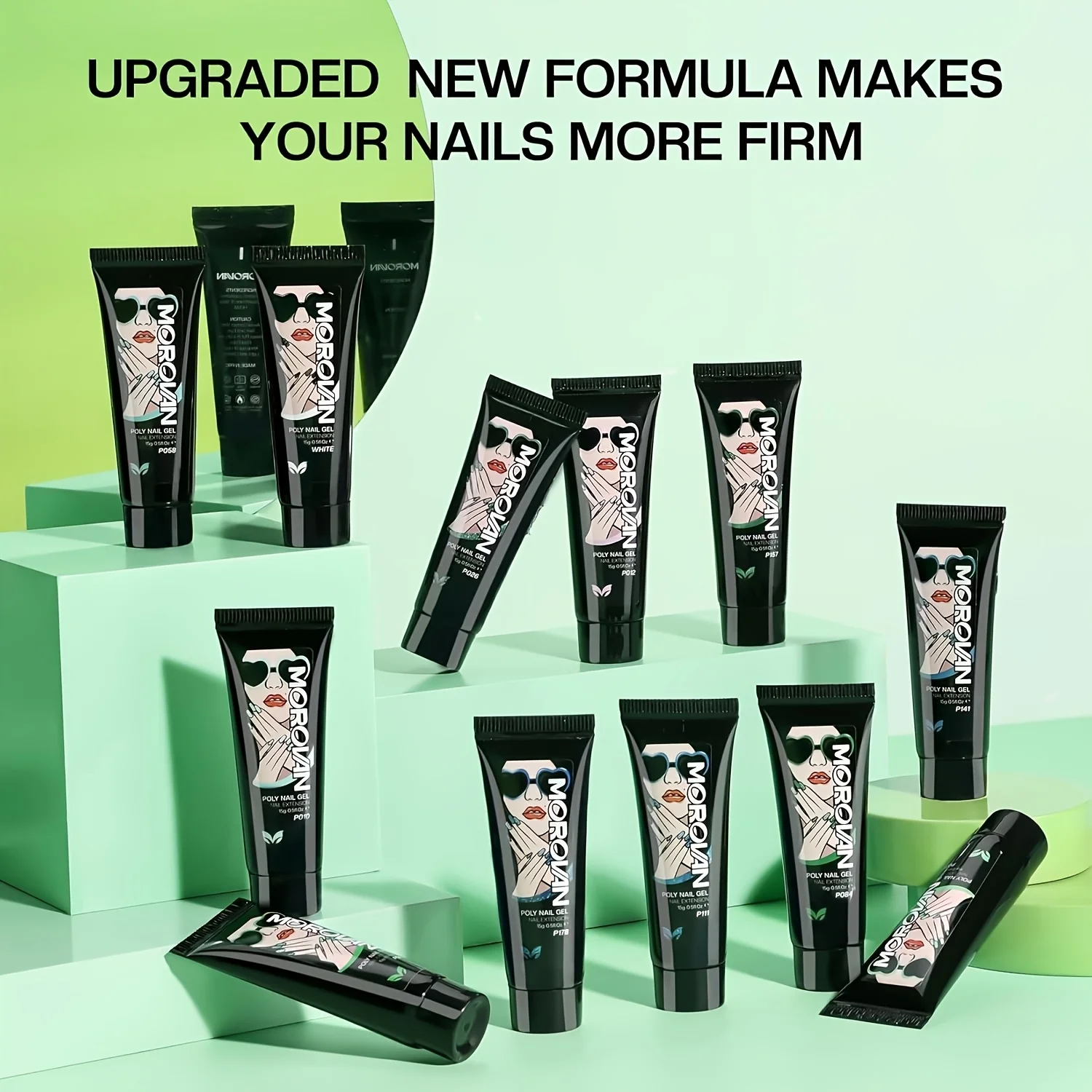 مجموعة جل أظافر البولي من موروفان: مجموعة وصلات أظافر جل بولي ls مجهزة بـ 12 لونًا من جل تمديد أظافر البولي، هدية عيد الميلاد #2