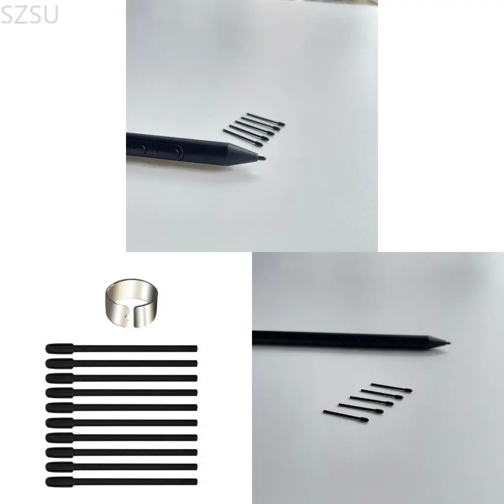 

SZSU 10Pcs Plastic Pen Nibs and Holder For PTK470 PTK670 PTK870 DTH135 Digital Art Pen Tips Durability