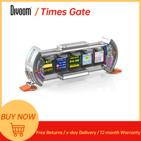 Divoom Times Gate Gaming Room Setup Digital Clock with Smart APP Control, WiFi Connect, RGB LED Display, Office Decor Cyberpunk