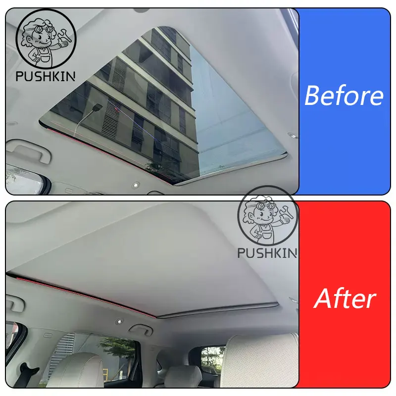 Fit For BYD YUAN UP 2024 2025 2026 Car Electrostatic Adsorption Sunroof Sunshade Heat Insulation Skylight Sticker Auto Accessory