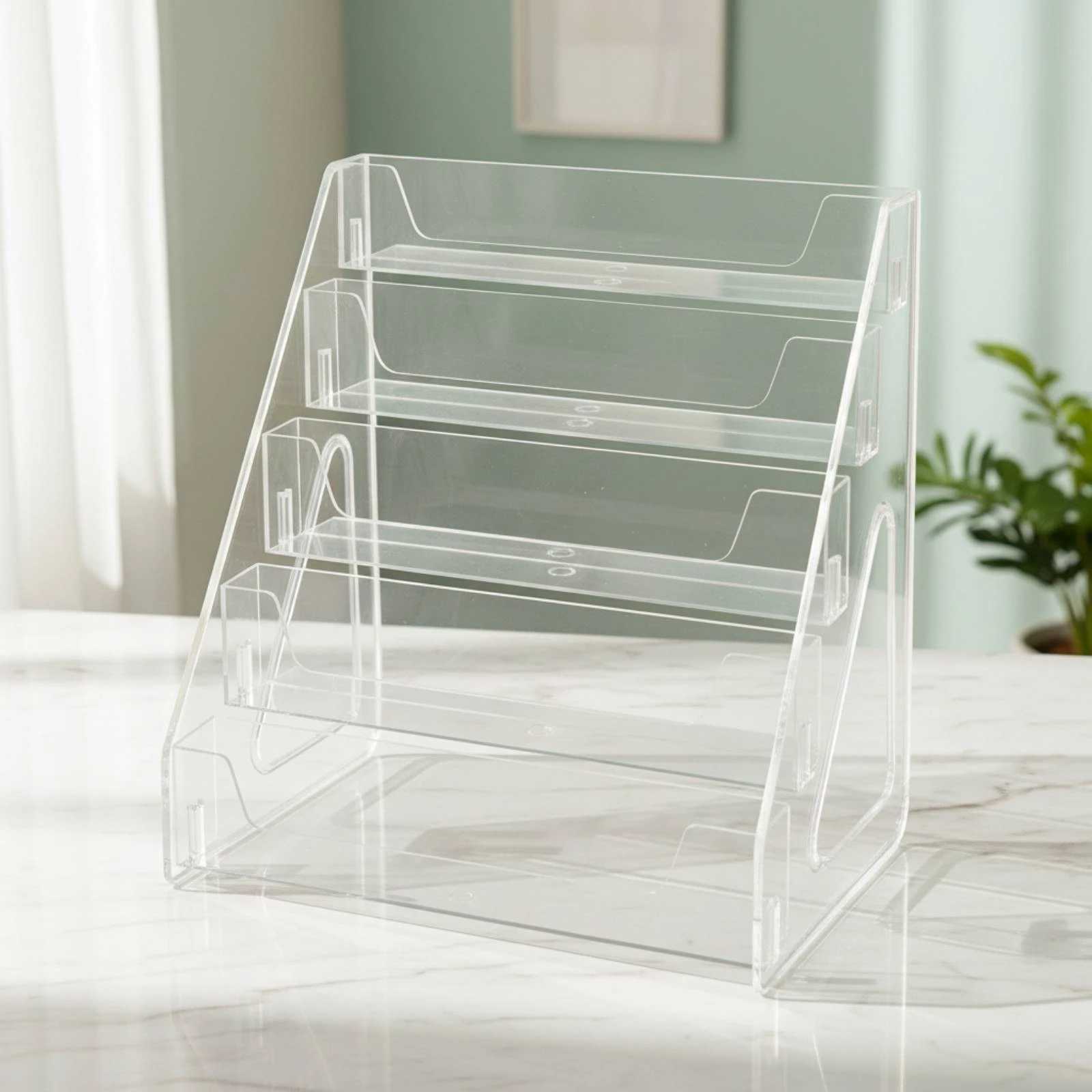 Stepped CD Display Shelf Tiered Design CD Storage Rack Album Storage Rack Large Capacity DVD Display Holder Easy to Clean