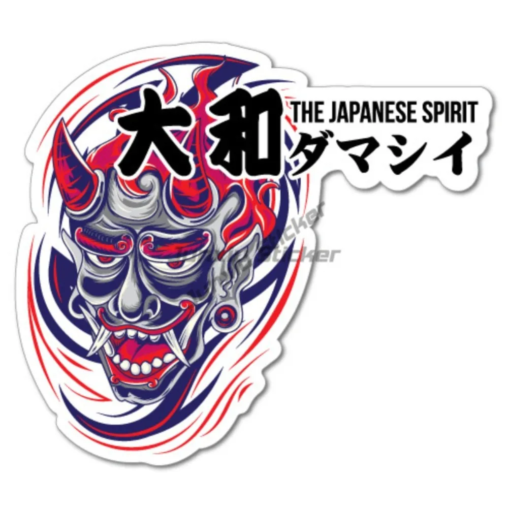 

Japanese Spirit Hannya Mask Sticker JDM Car Drift Vinyl Turbo Scratch Exterior Decor Bumper Bodywork Motocross
