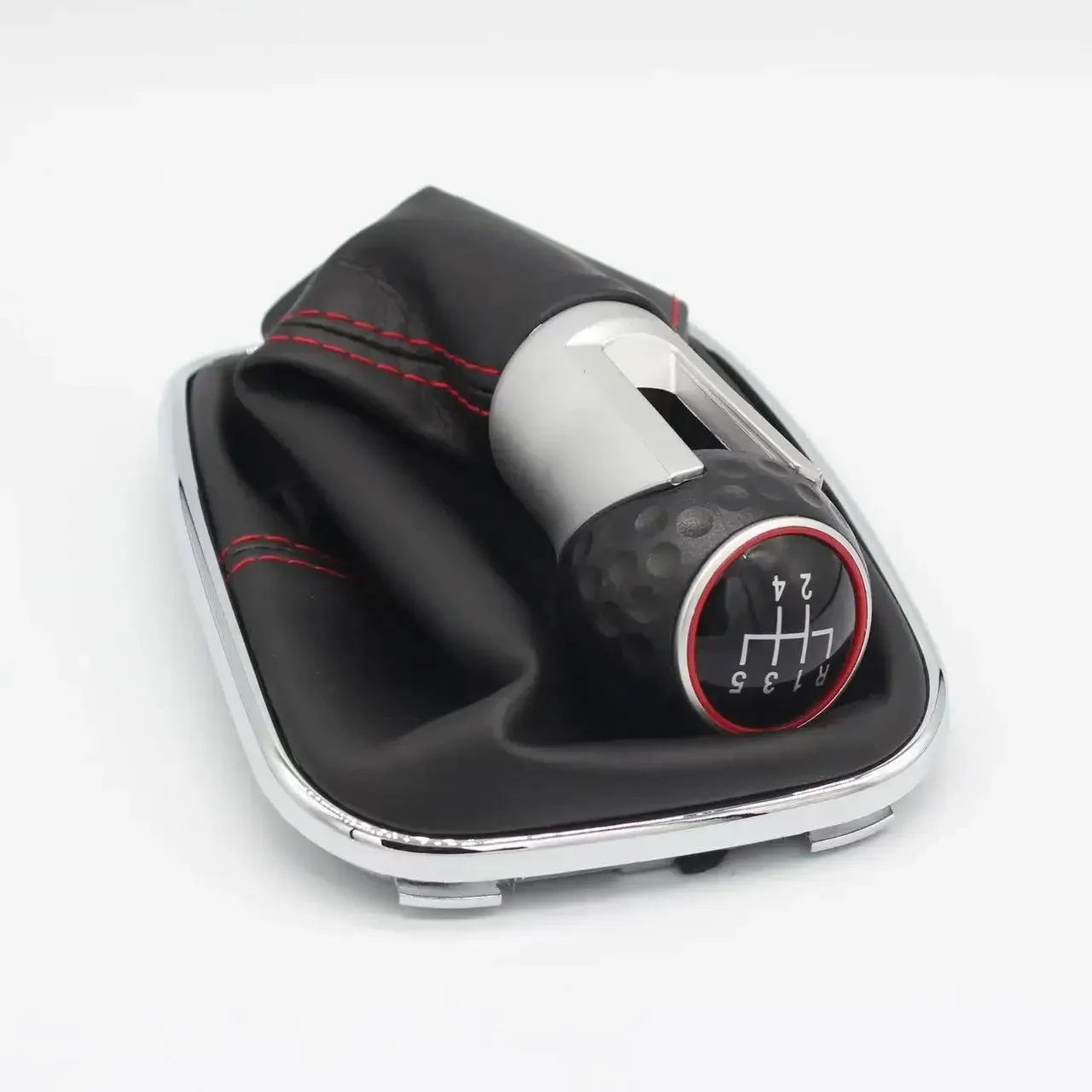 New 12mm for Volkswagen VW Golf 4 IV MK4 GTI R32 Bora Jetta 5 / 6 Speed Black Frame Gear Shift Knob Lever Gaiter Boot 1999-2004