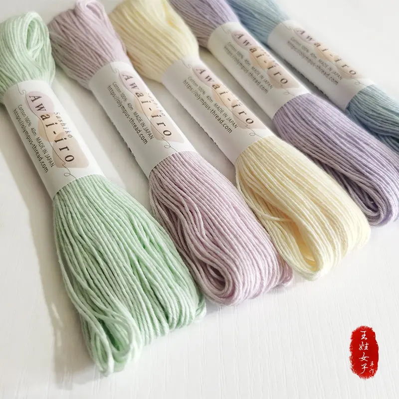 

Япония Olympus Olympus 6-прядная нить из чистого хлопка для вышивания ткань ручной работы DIY 40 м