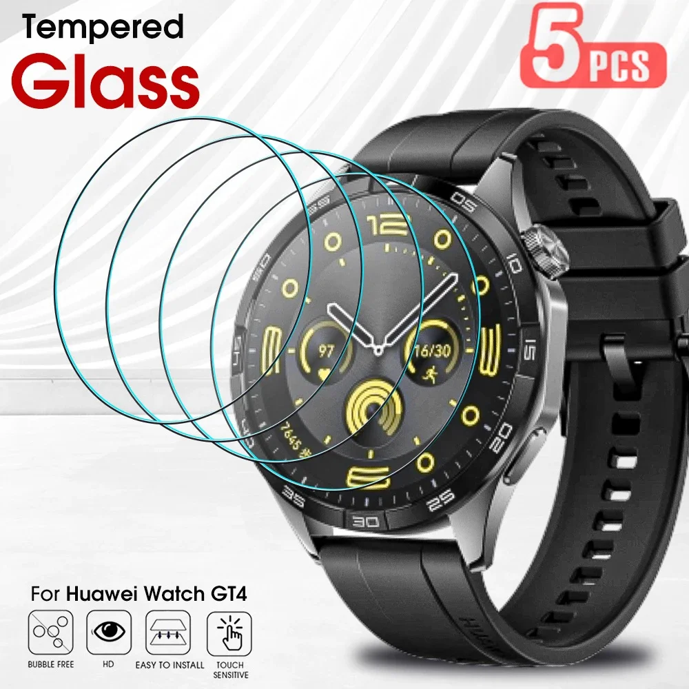 2.5D Screen Protector for Huawei Watch GT4 41mm / 46mm Tempered Glass Protection for Huawei Watch GT 4 Anti-Scratch Glass Film for samsung galaxy watch6 classic 47mm 5pcs enkay 0 2mm 9h tempered glass screen protector watch film