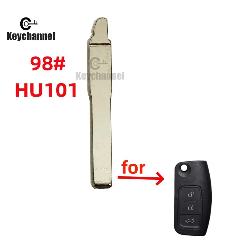 10PCS/LOT Original Car Key Blade HU101 Folding Flip Remote Blank Replacement Fob Shell Blade for Ford Focus NO.98 Remote Blade