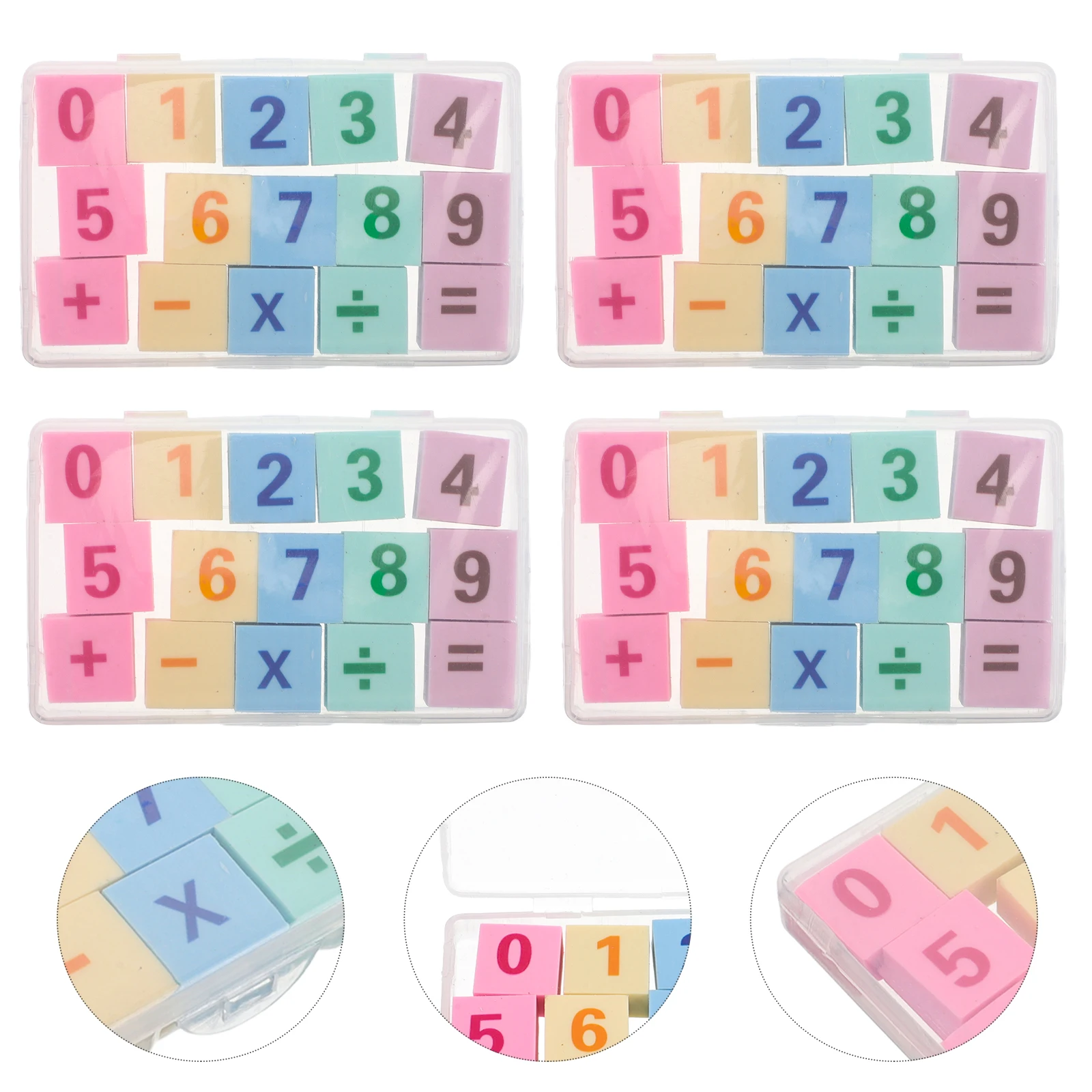 60 قطعة ممحاة ألغاز الفصول الدراسية محايات مكافأة للأطفال جوائز اللوازم المدرسية ألعاب لطيف Kawaii المطاط السائبة للطفل مضحك