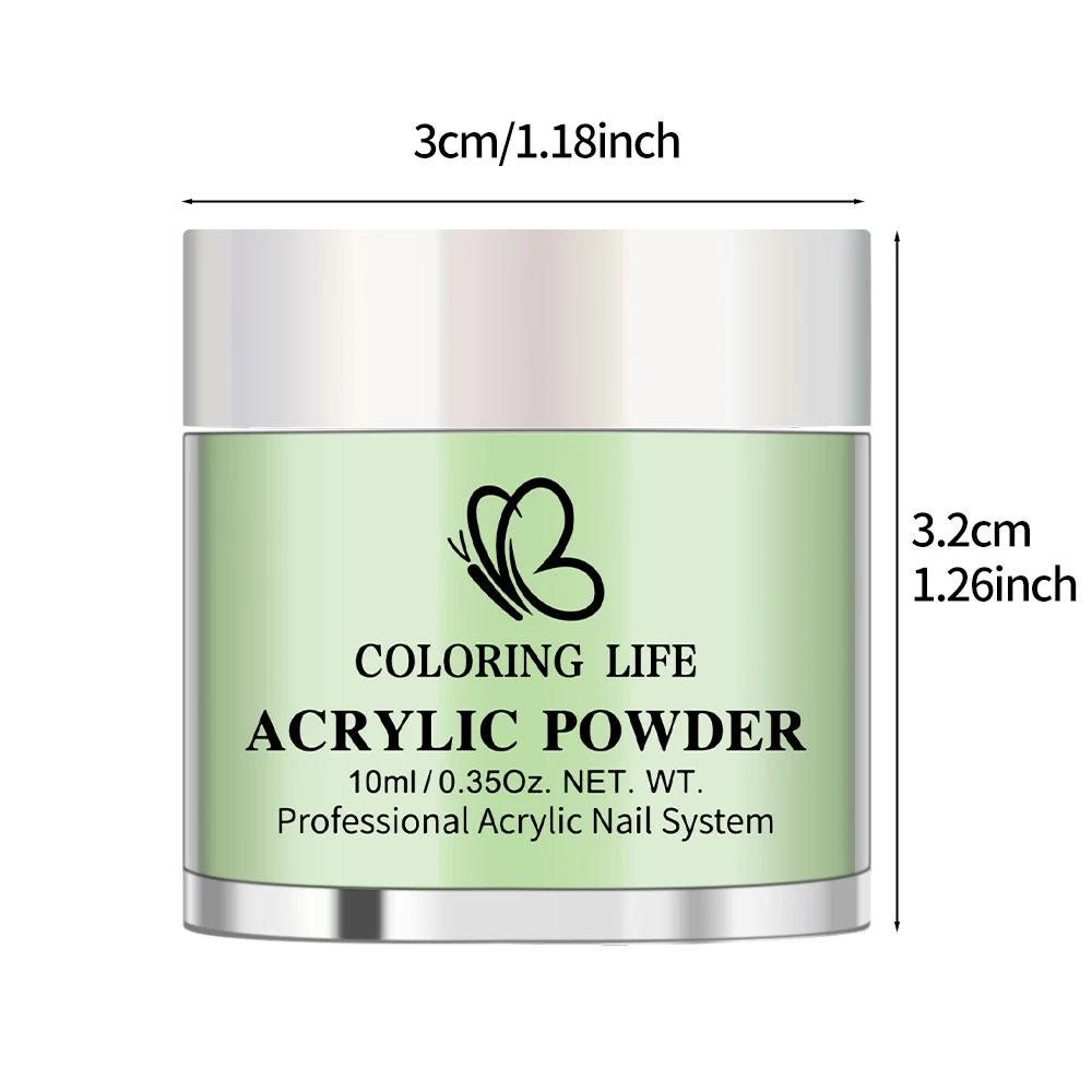 12Box/Set Colorful Professional Acrylic Nail Powder Pink/Blue/Green/Orange/Nude 12 Colors Polymer Nails Extension Accessories