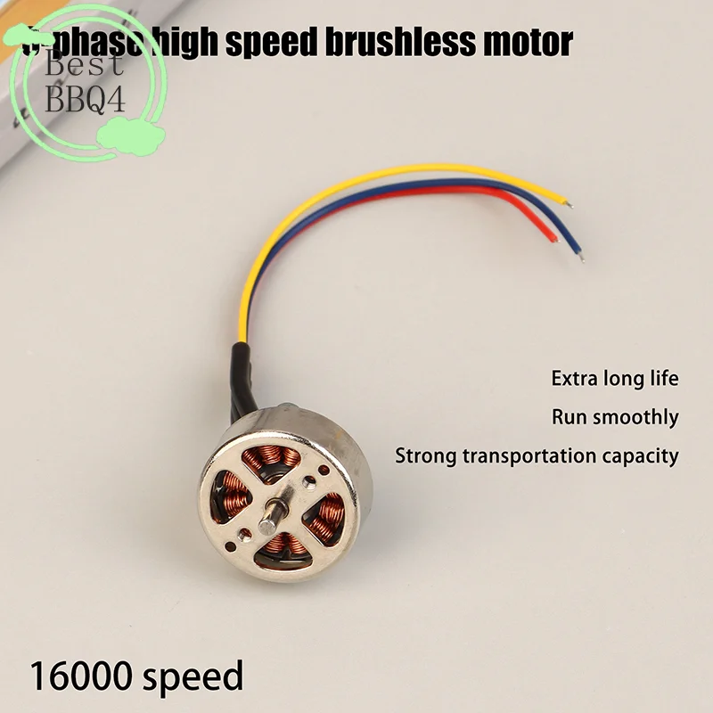 (1BBQ4)1S-2S 3.7V 7.4V 15000KV Tiny 14mm 3-phase Brushless Motor High Speed Engine 1.5mm Shaft For RC Drone Fan Radiator Motor