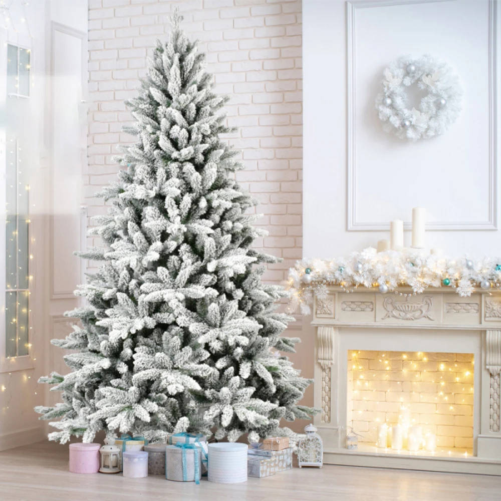 

6ft Artificial Christmas Tree for Home, Party, Holidays, PVC Branch Tips, Thickened Trunk and Tree Stand