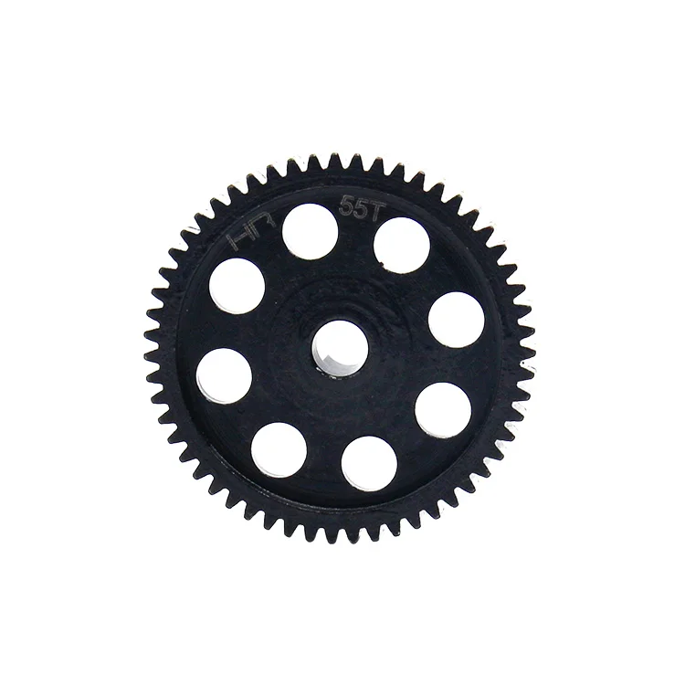 Hot Racing MTT55M05 Blackened Steel 55T 0.5M Direct-Drive Spur Mini-T 2.0/Mini-B 2.0/Mini-Drag, No 48P, Replace LOS212016