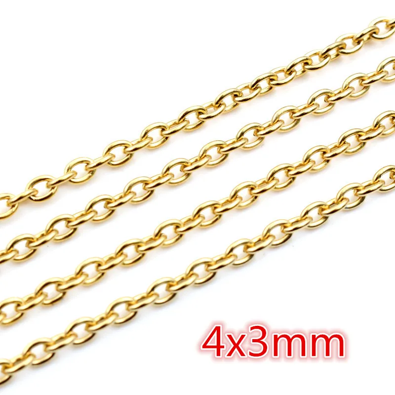 Never Fade Stainless Steel Gold Plated Necklace Chains