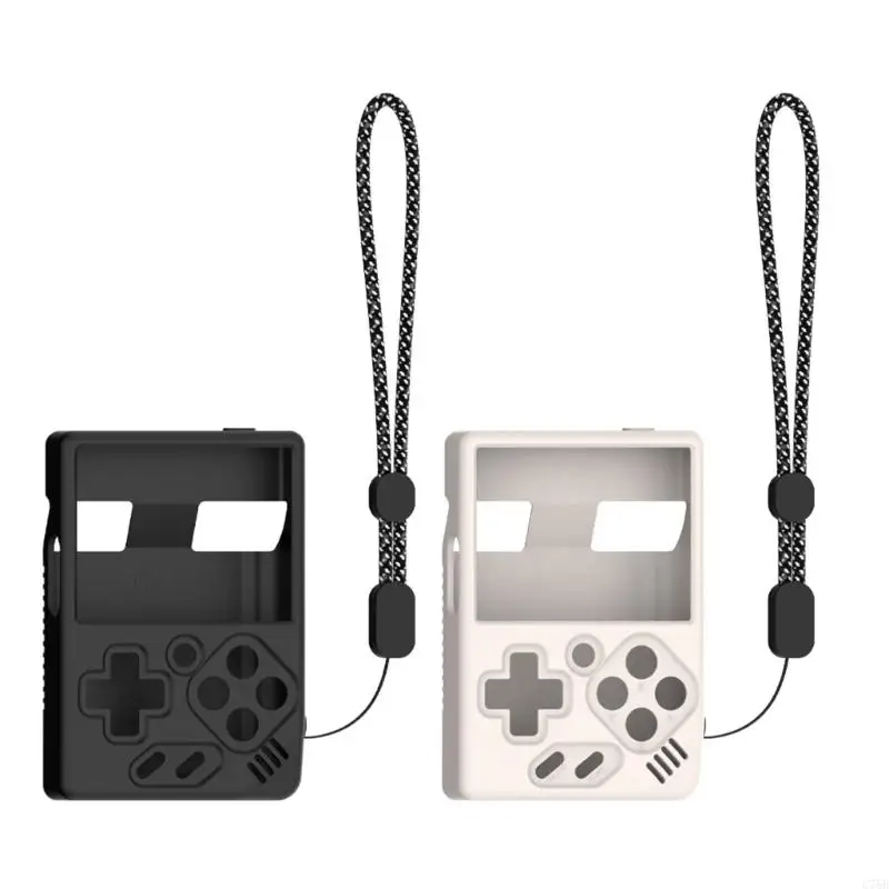 U75B Skin Sleeve Protector Cover for Miyoo Mini Gamepad Dustproof Housing Game Console Case Silicone Shell with Lanyard