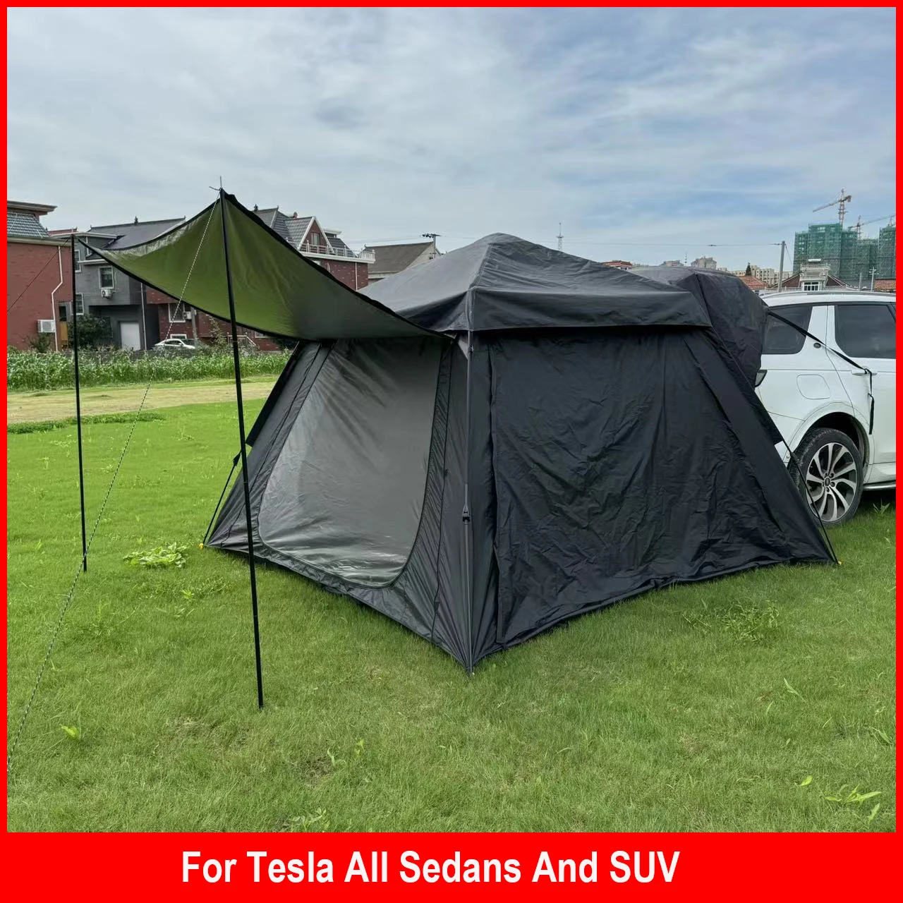 

Для Tesla All Sedans и SUV уличная палатка, полностью автоматическая быстро открывающаяся автомобильная палатка на заднюю дверь, портативная двухслойная складная палатка для кемпинга