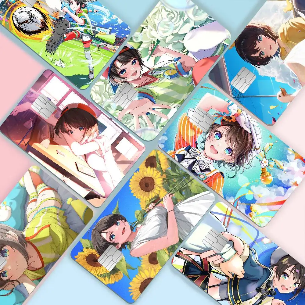 Oozora Subaru Hololive Game Anime Sticker Film Skin Cover Case for Small Large No Chip Debit Credit Card Front Side