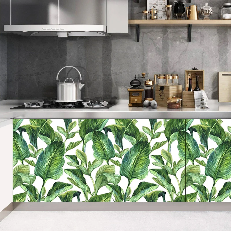 Big Leaf Peel and Stick Home Decor Self Adhesive Wallpapers Study Bedroom Living Room Removable Wall Furniture Makeover Stickers