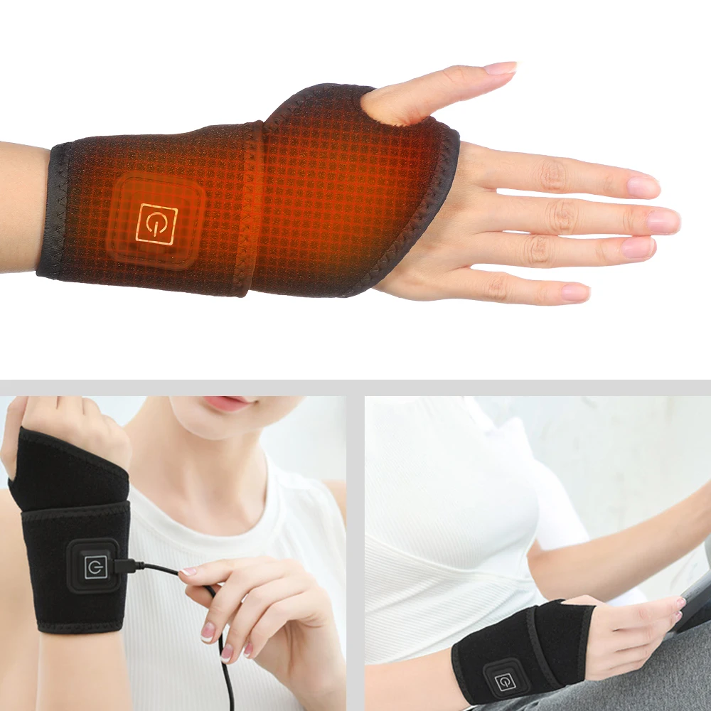 Magnetic Therapy Self-Heating Wrist Support Brace Wrap Heated Hand Warmer Compression Pain Relief Wristband Belt