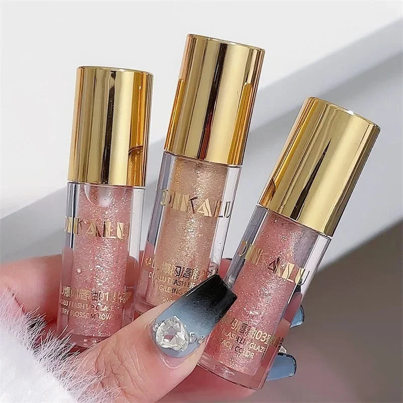 5 Colors Transparent Lip Glaze Diamond Shimmer Glitter Lip Gloss Waterproof Gloss Mirror Pearl Jelly Sexy Lip Make Up 2024 New