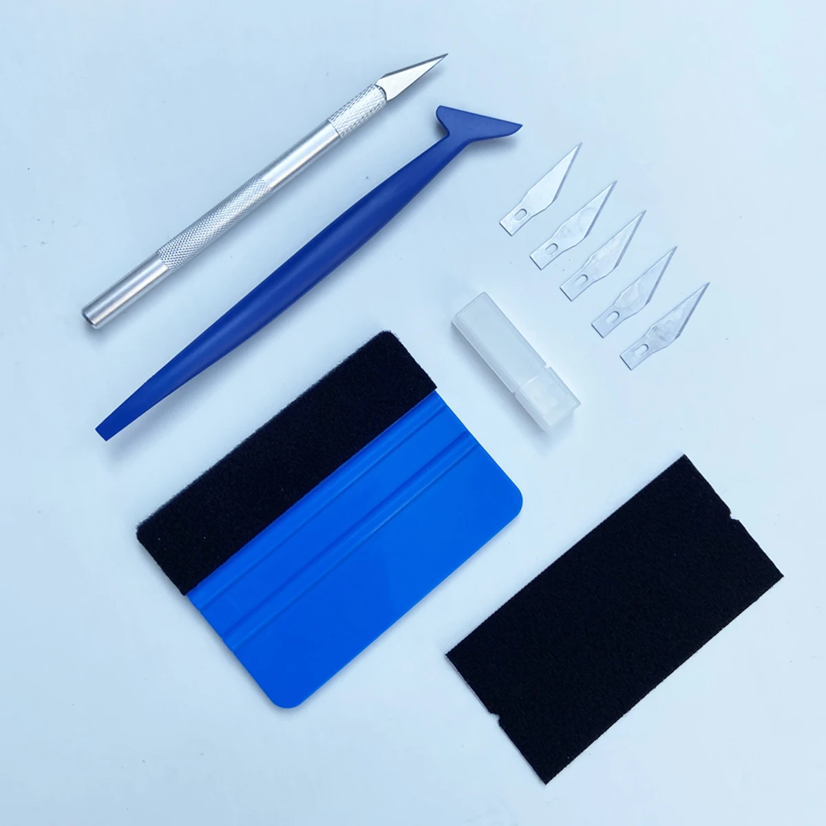 10pcs/set Car Wrapping Tools Kit Vinyl Scraper Cutter Film Squeegee Vinyl Spatulas Plastic Wrap Tools Window Tinting Tools