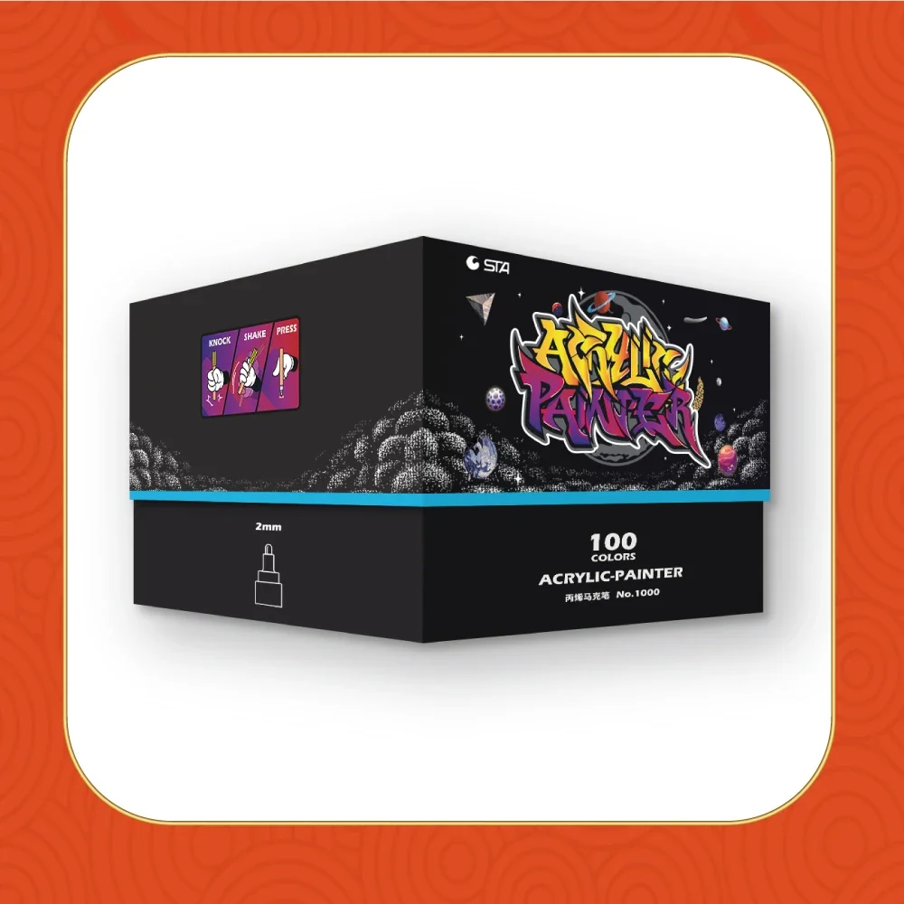 Art Marker 15 Sets Water Based Fine Lined Brush Mirror Chrome Metal Pen Graffiti Spray Paint Drawing Pack