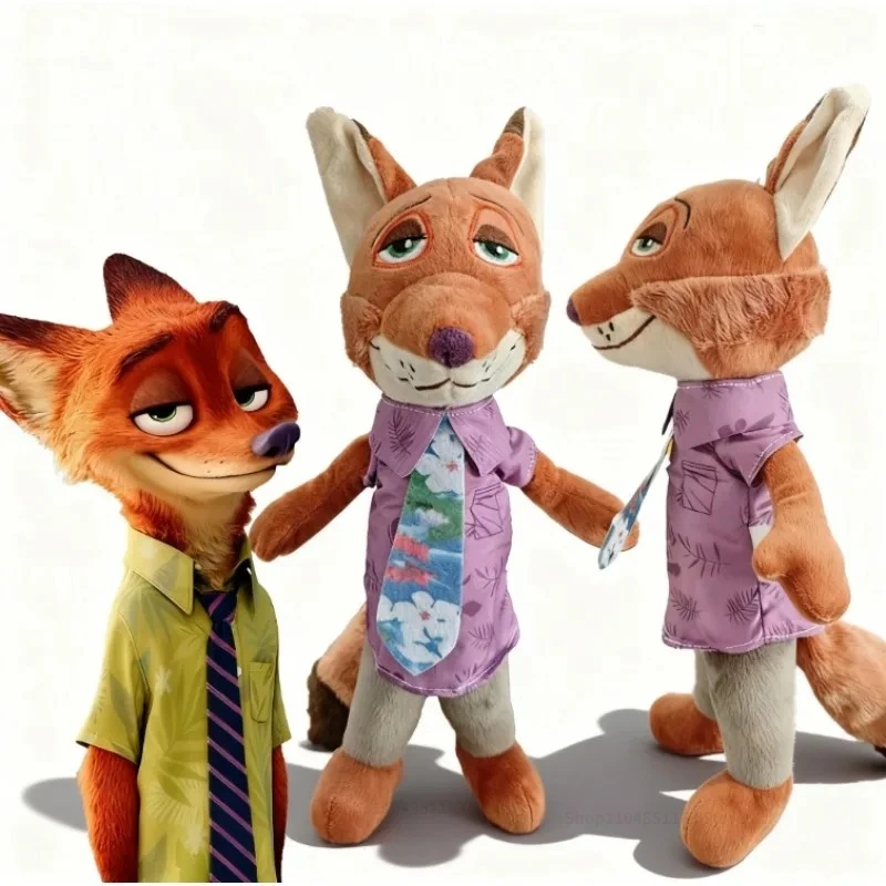 Disney Zootopia Character Nick Wilde Judy Hopps Cartoon Cute Toy Doll Model Birthday Christmas Gift for Children Friends
