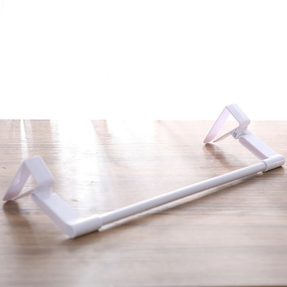 

Multifunctional Towel Racks Single Rod Storage White Nail Free Hanging Rack ganizer Kitchen Bathroom PP Plastic Strong