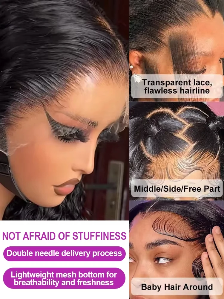 30 بوصة الشعر البشري 13x4 360 HD الدانتيل الباروكة الأمامية البرازيلي فضفاض عميق شعر بشري مجعد كامل الدانتيل شعر مستعار أمامي قطعها للنساء