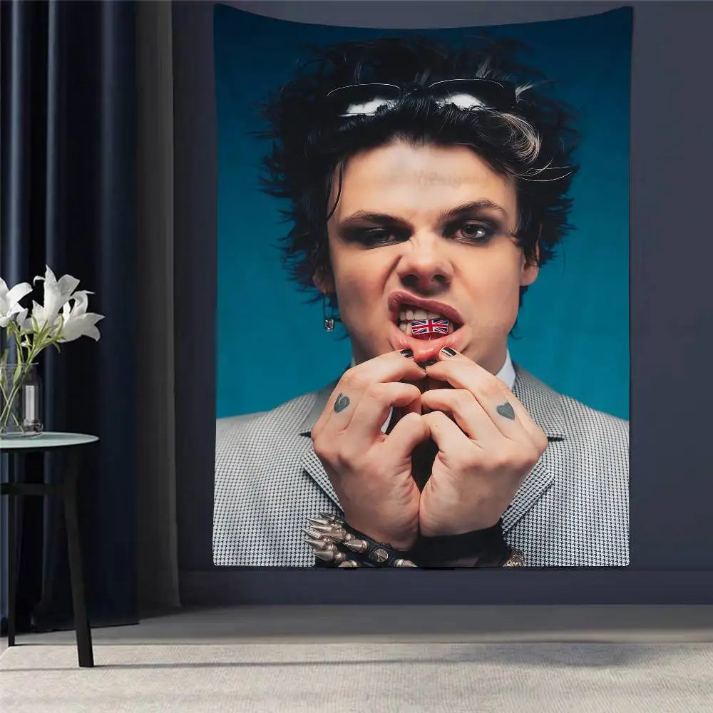 

Popular Music Singer Y-Yungblud Anime Tapestry Indian Buddha Wall Decoration Witchcraft Bohemian Hippie Wall Hanging Sheets