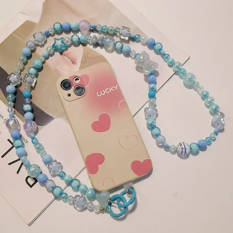 

МОБИЛЬНЫЙ ТЕЛЕФОН Lanyard красочная пятиугольная звезда, ручная работа, круглая бусина, подвеска, ремешки для мобильных телефонов цепь